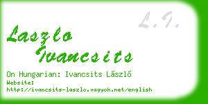 laszlo ivancsits business card